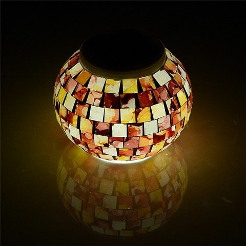 Mosaic Glass Ball Garden Lights