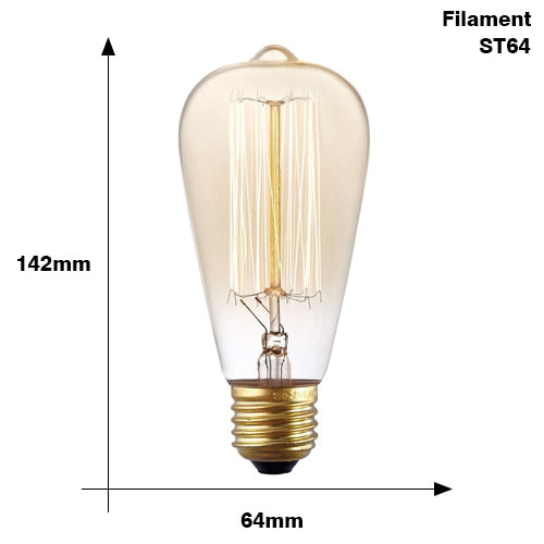 Edison Bulb E27 220V 40W  bulb lighting Retro Edison Light Bulb