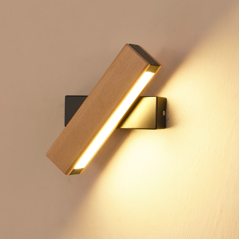 Nordic Wooden LED Wall Lamp