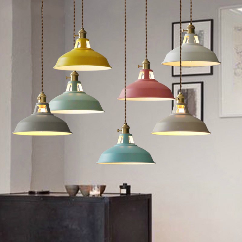 Macarons colors pendant light Nordic minimalist modern restaurant cafe bar lamp
